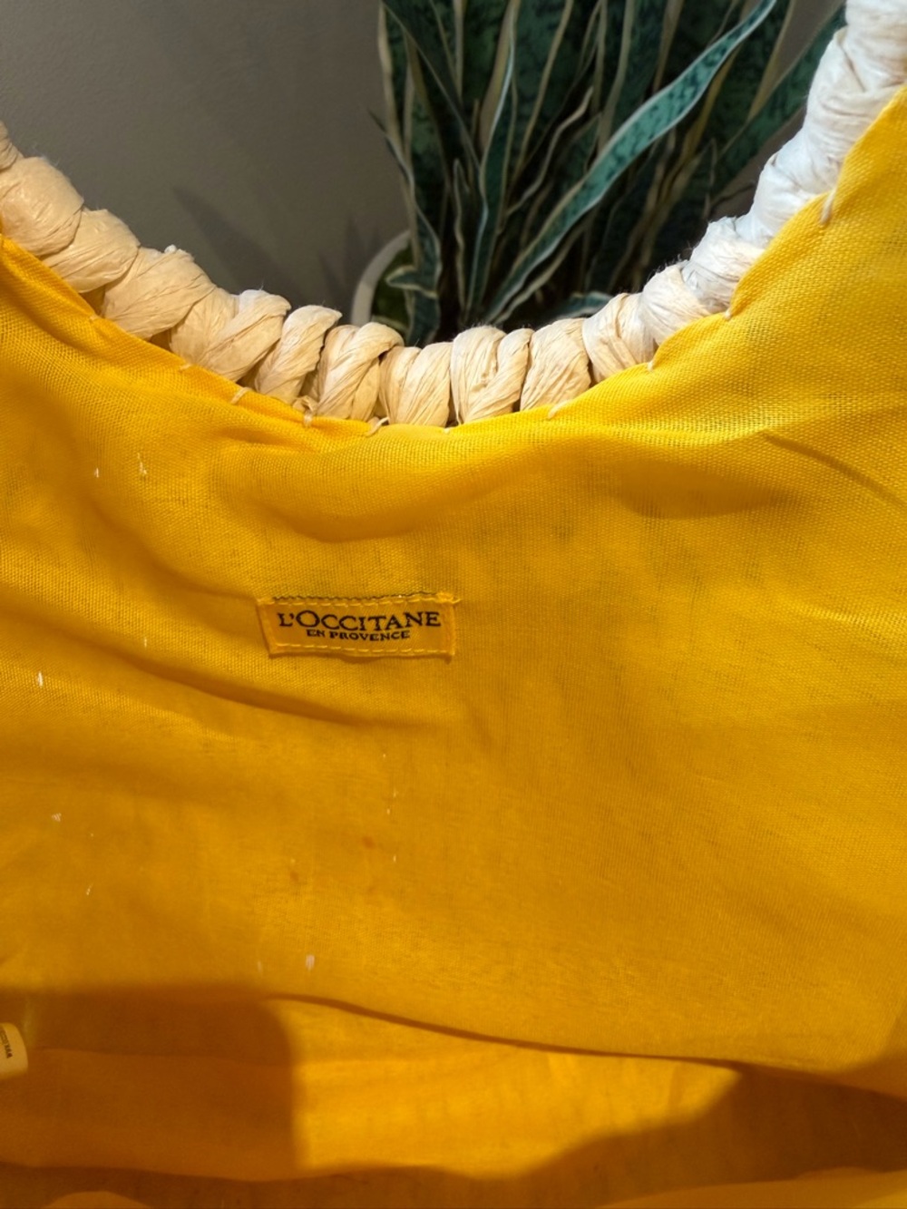 L'OCCITANE Cream Woven Round-Handle Tote - Picture 3 of 3